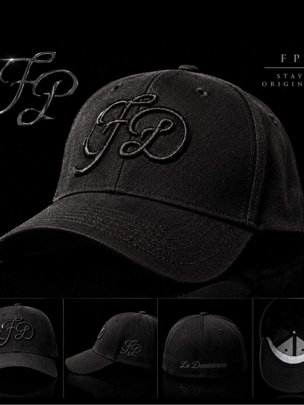 FP Embroidered Black Baseball Cap